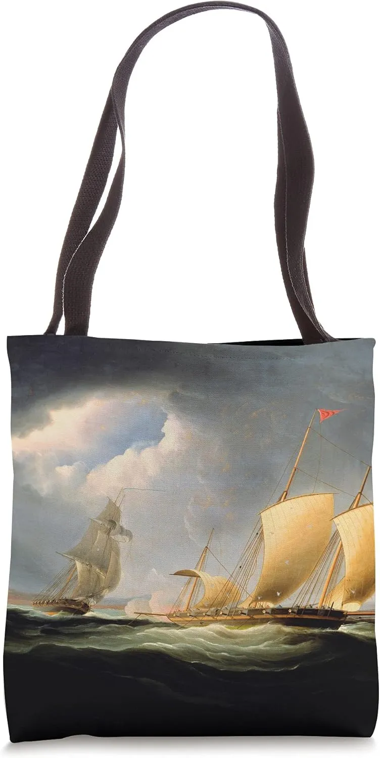 Naval Sea Battle Capture of the Tripoli by the Enterprise Tote Bag