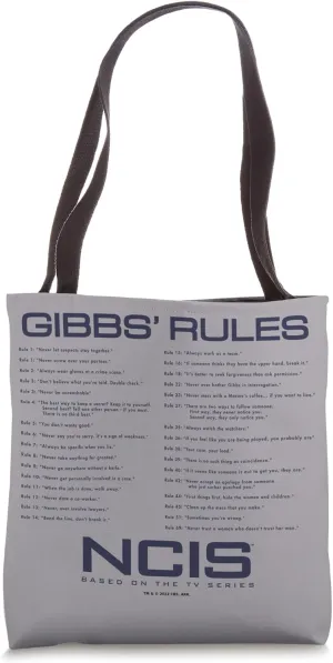 NCIS Gibbs Rules Tote Bag