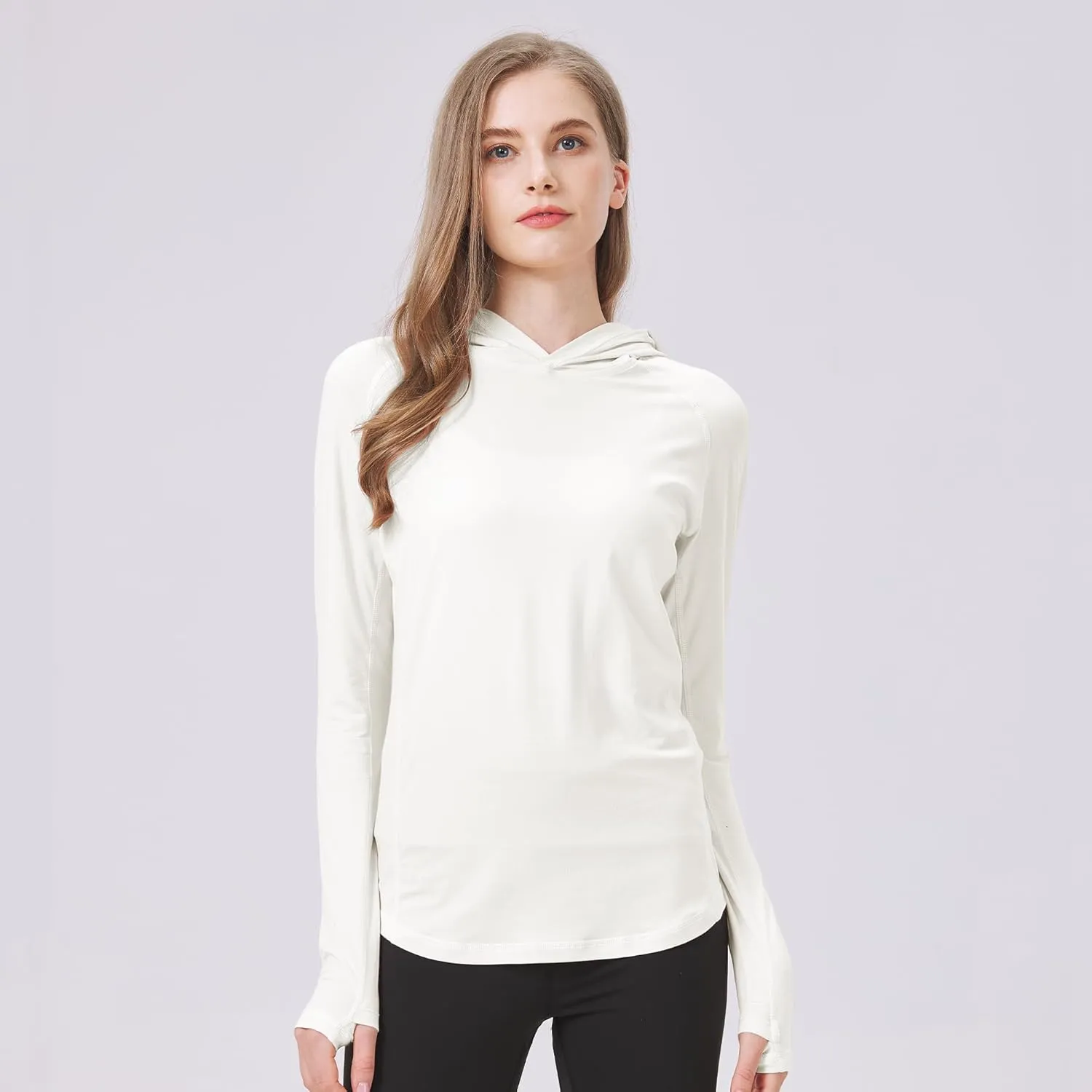 netdraw Women's Ultra-Soft Bamboo Viscose Hoodie UPF 50  Sun Protection Long Sleeve Shirt