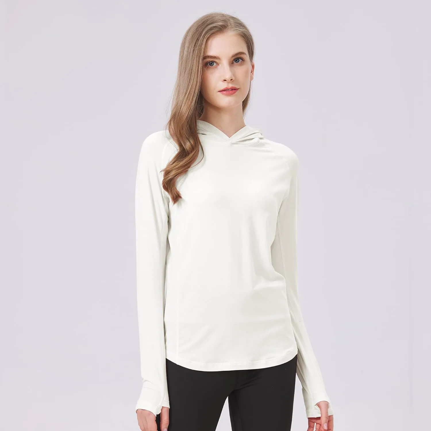 netdraw Women's Ultra-Soft Bamboo Viscose Hoodie UPF 50  Sun Protection Long Sleeve Shirt