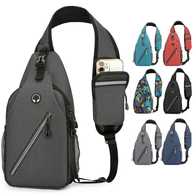 New Multifunctional Men's Shoulder Crossbody Bag, Female Hard-wearing Canvas Messenger Pouches