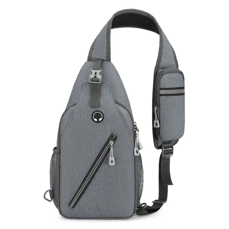 New Multifunctional Men's Shoulder Crossbody Bag, Female Hard-wearing Canvas Messenger Pouches