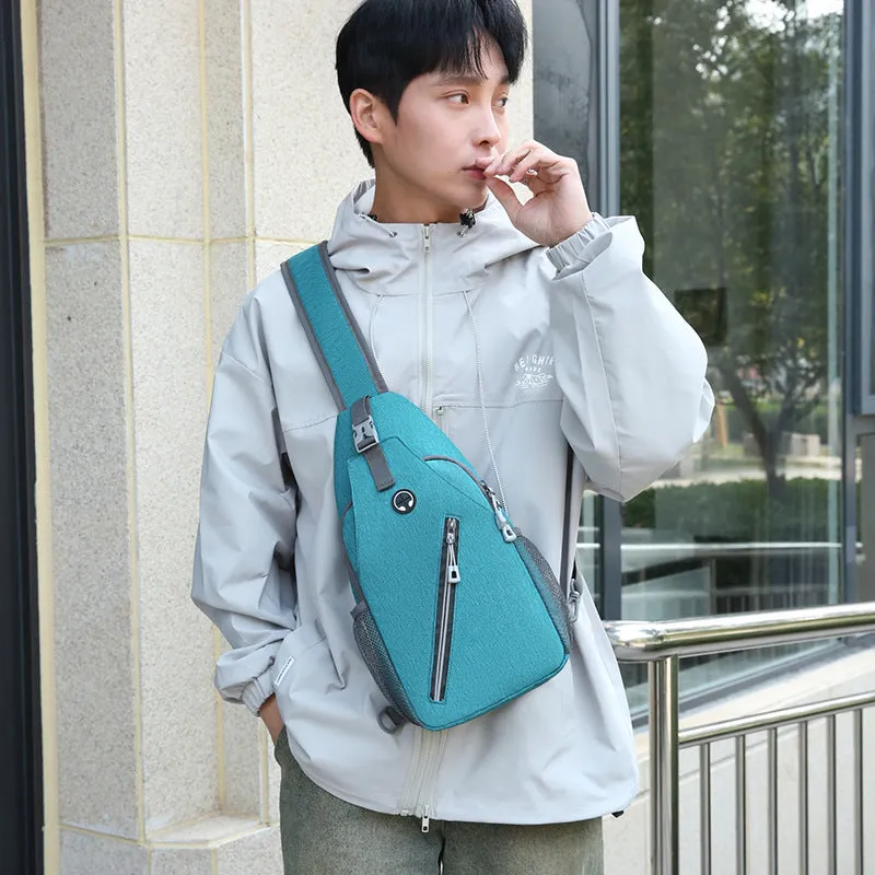 New Multifunctional Men's Shoulder Crossbody Bag, Female Hard-wearing Canvas Messenger Pouches