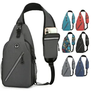 New Multifunctional Men's Shoulder Crossbody Bag, Female Hard-wearing Canvas Messenger Pouches