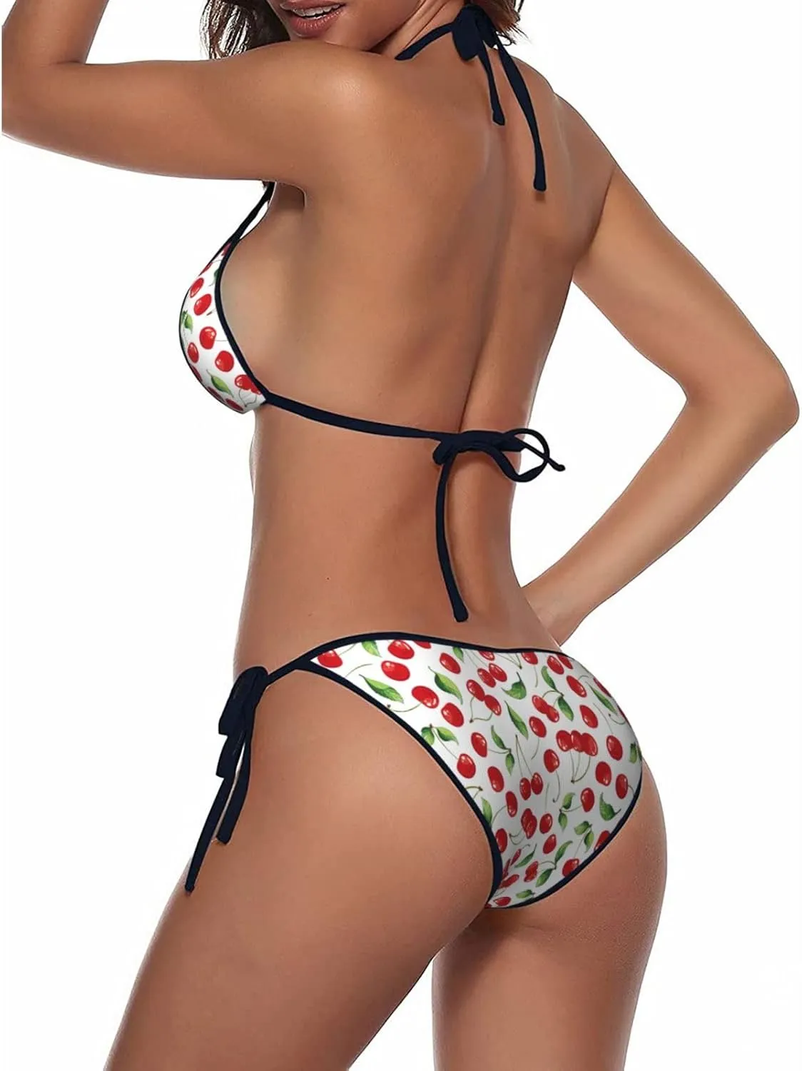 New Sexy Two Pieces Bikini Sets for Women Triangle Top & Thong String Tie-Up Swimsuit