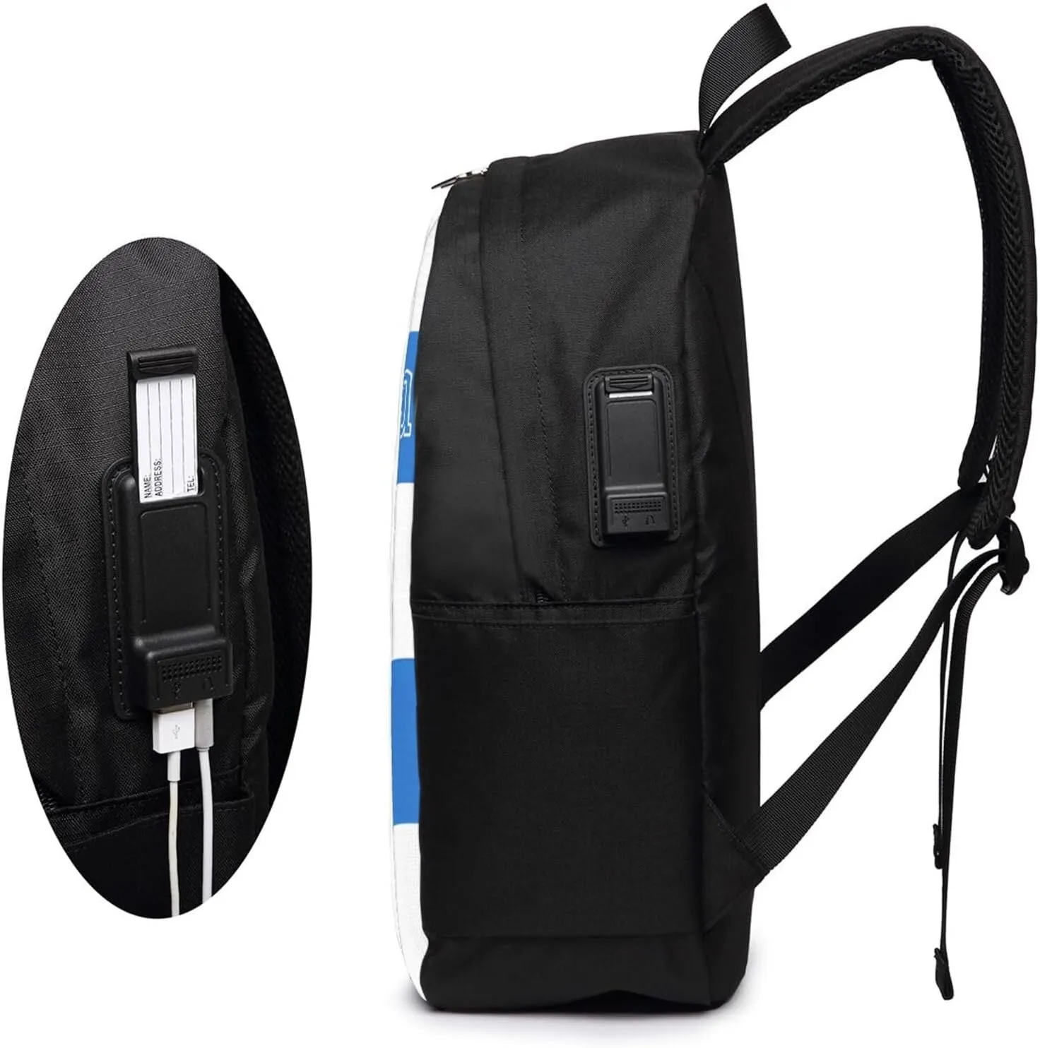 Nicaragua Football Soccer Flag Laptop Backpacks Travel Backpack Casual Business Daypack Sport Rucksack Computer Bag Fits up to 17 Inch Notebook with USB Port