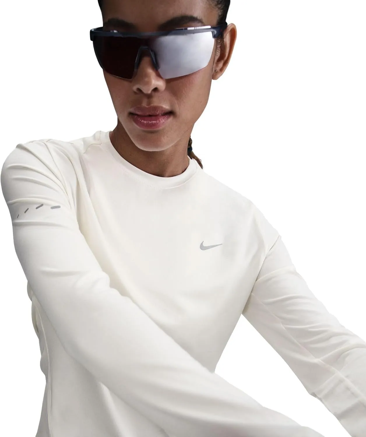 Nike Women's Swift Dri-fit Ultraviolet Long-Sleeve Crew-Neck Running Top