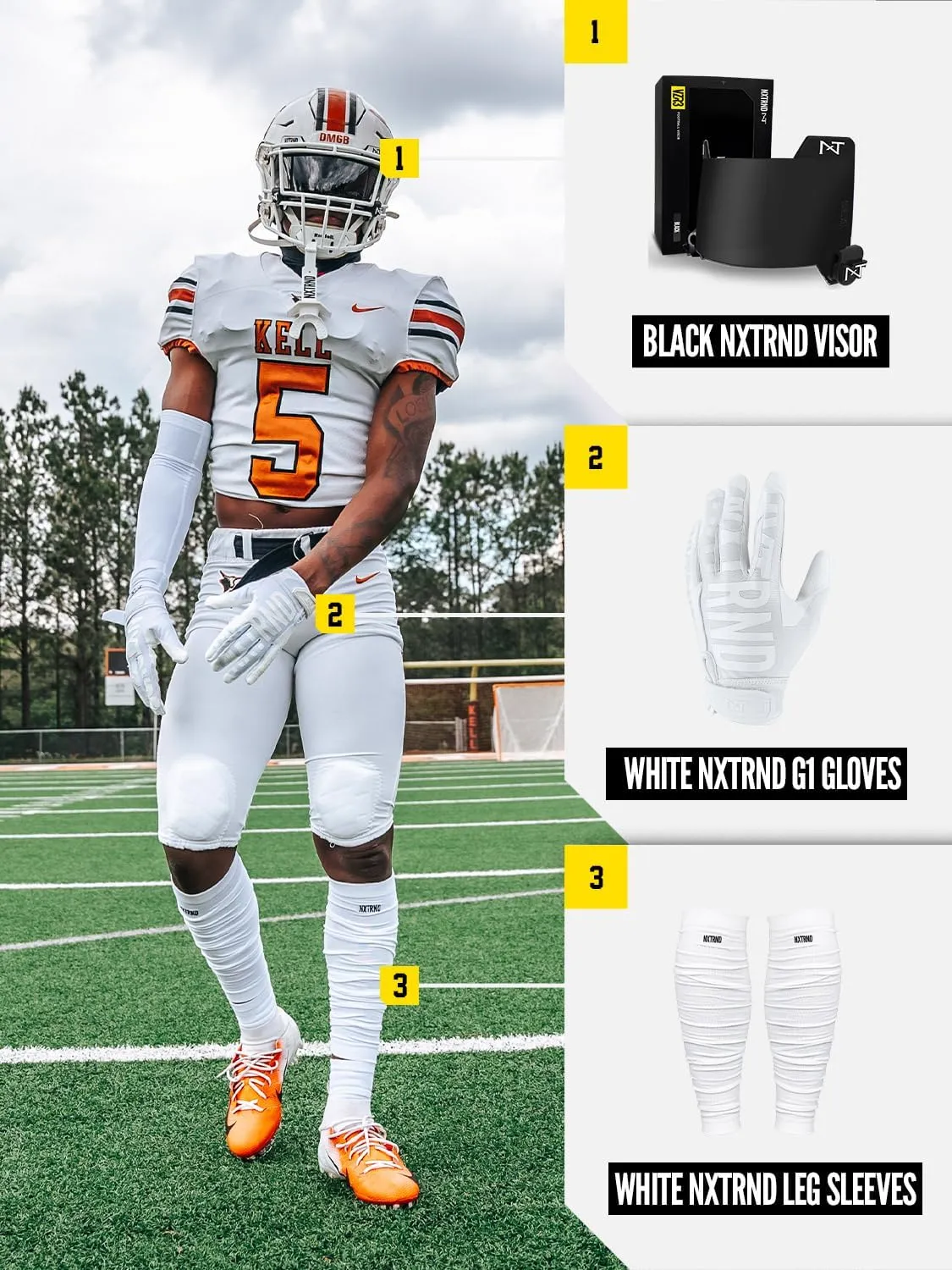 Nxtrnd Football Leg Sleeves, Calf Sleeves for Men & Boys, Sold as a Pair