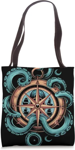Octopus Kraken Pirate Compass of Doom Tote Bag