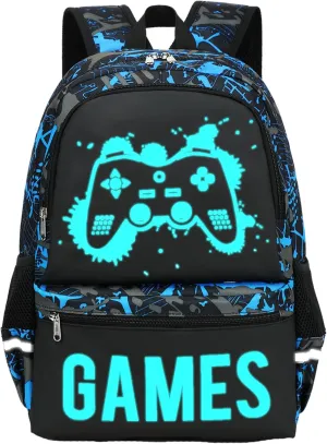 Octsky Boys School Backpack Elementary Middle Kids Bookbag Daypack Travel Back Pack 17 Inches Luminous,Black