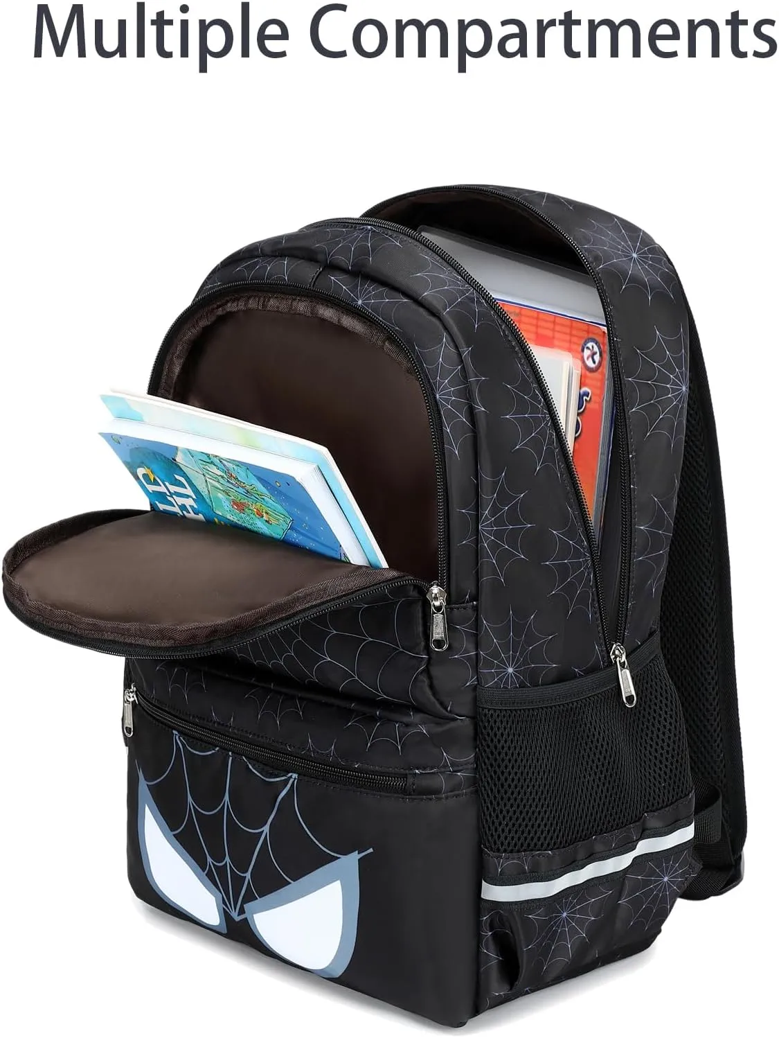 Octsky Boys School Backpack Elementary Middle Kids Bookbag Daypack Travel Back Pack 17 Inches,Spider Black