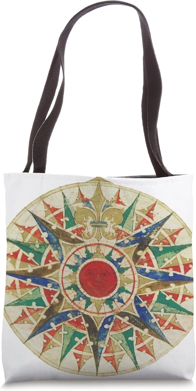 Old Compass Rose Illustration (1502) Tote Bag