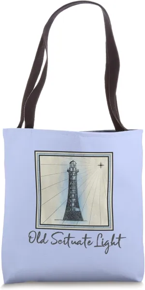 Old Scituate Lighthouse Historic Maritime Nautical History Tote Bag