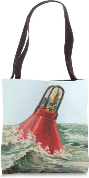 Old Whistling Buoy Illustration (1889) Tote Bag