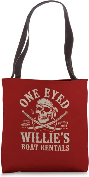 One Eyed Willie's Boat Rentals 1995 Skull Tote Bag