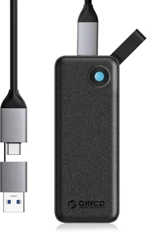 ORICO Portable SSD 512GB, Up to 1050MB/s External Solid State Drives, Ultra-Portable, 2-in-1 USB-C & USB-A Cable, Reliable Storage for Type C Smartphone, Tablet, PC, Mac - B10PRO