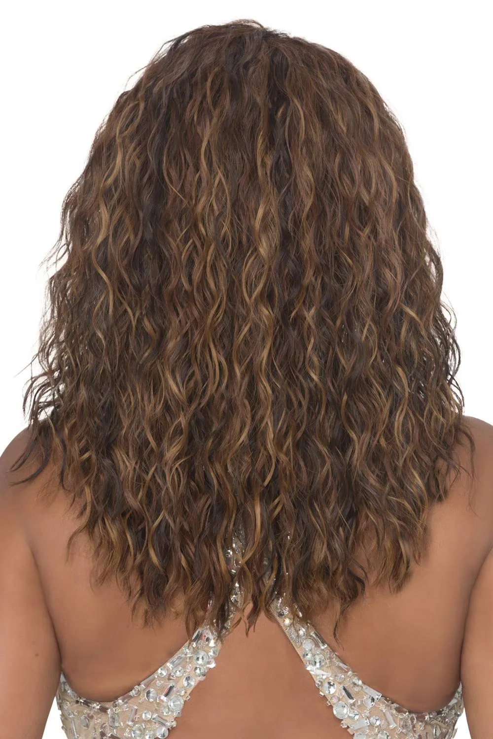 Orlando-V Wig Color 613 - Vivica Fox Wigs 19" Hand Stitched Twice-Deep Lace Front Heat Friendly Loose Water Wave African American Black Womens