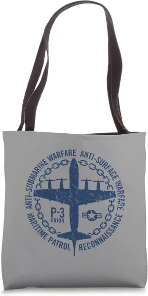 P-3 Orion Anti-Submarine Warfare Naval Patrol Aircraft Tote Bag
