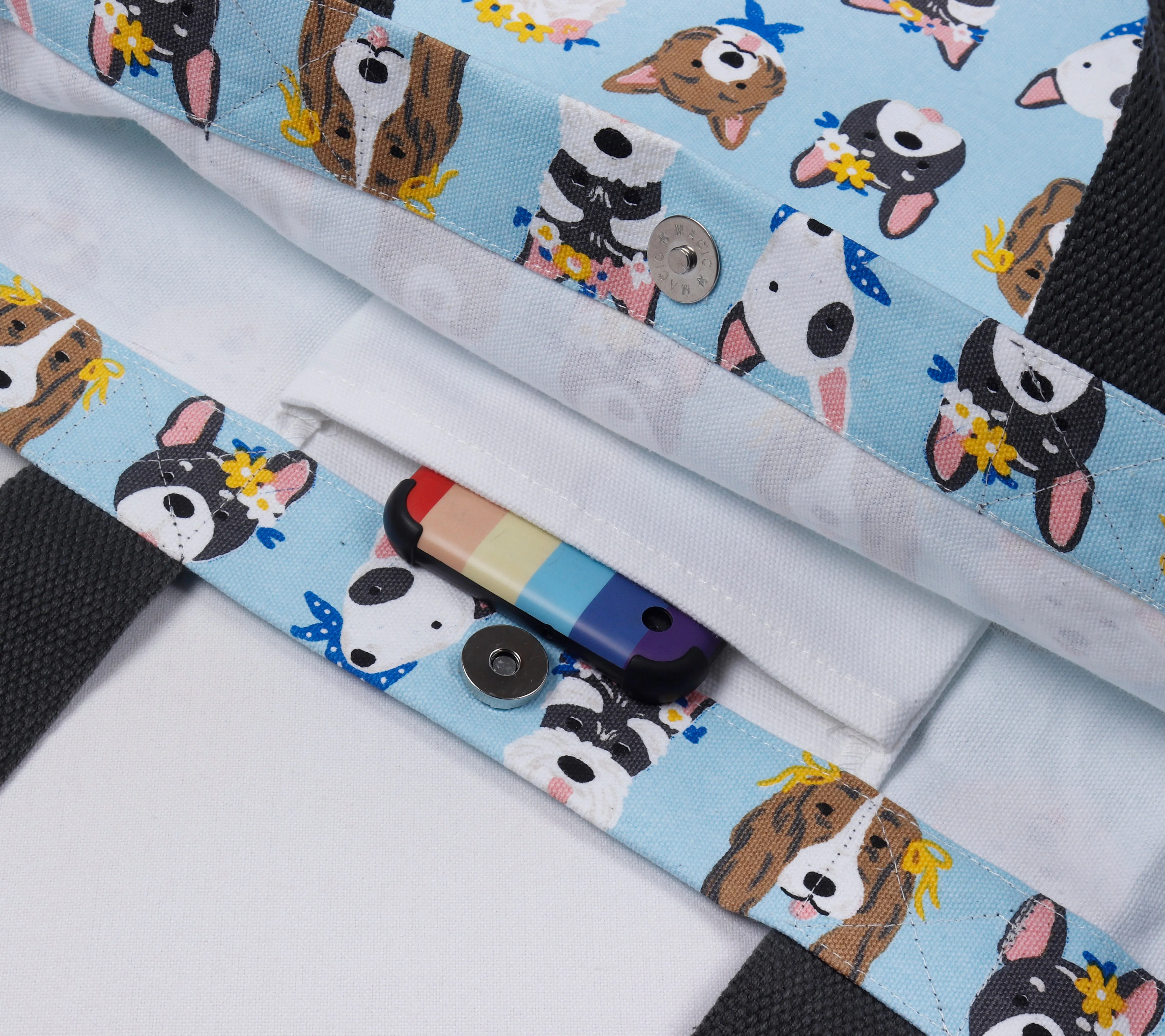 (Pack 1) Cotton Printed of Bags Shopping Digital Members-only Real-time Tote Canvas