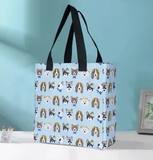 (Pack 1) Cotton Printed of Bags Shopping Digital Members-only Real-time Tote Canvas