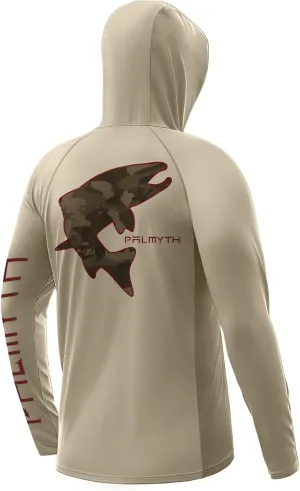 Palmyth Fishing Hoodie for Men Long Sleeve with Mask Sun Protection UV UPF 50  Shirts Neck Gaiter