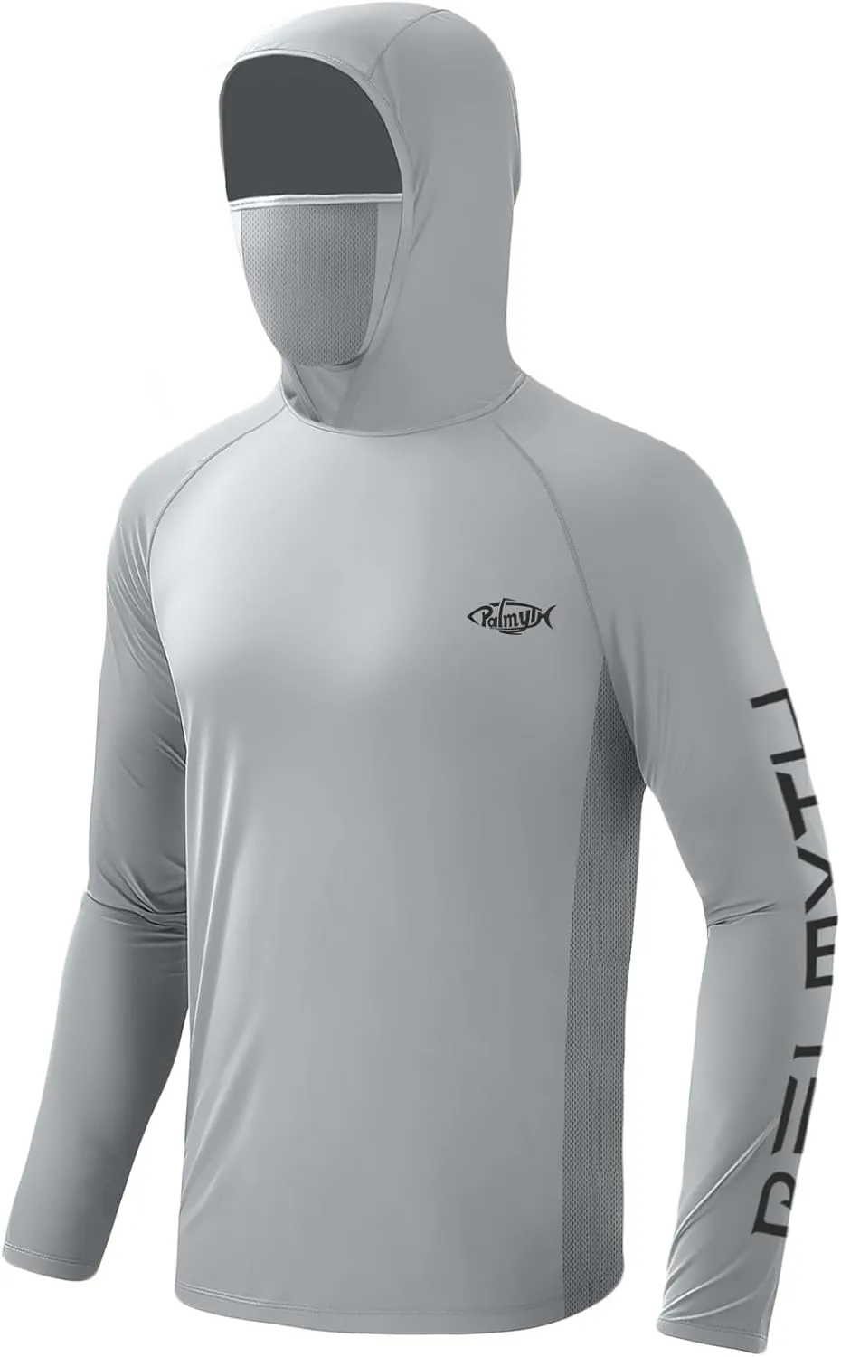 Palmyth Fishing Hoodie for Men Long Sleeve with Mask Sun Protection UV UPF 50  Shirts Neck Gaiter