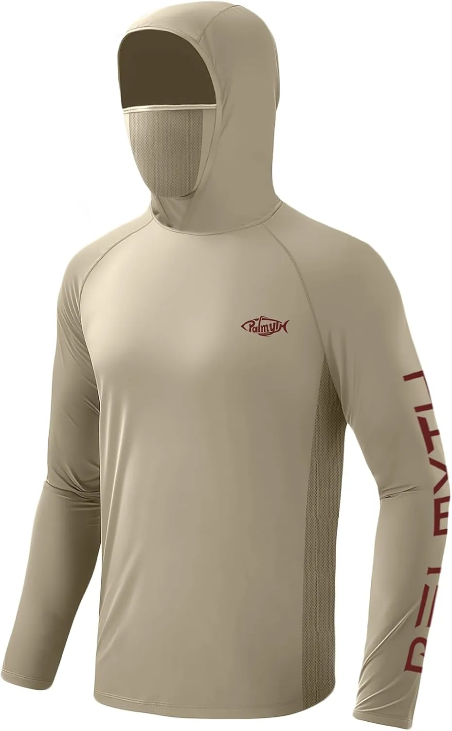 Palmyth Fishing Hoodie for Men Long Sleeve with Mask Sun Protection UV UPF 50  Shirts Neck Gaiter