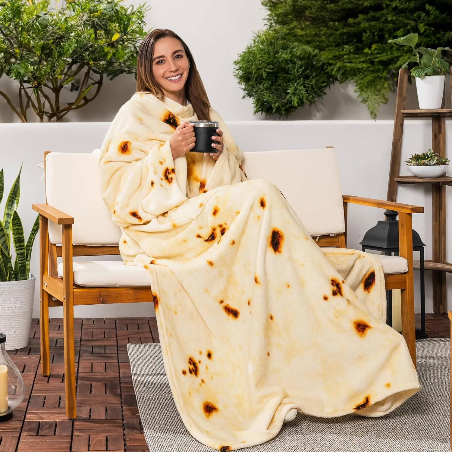 PAVILIA Blanket with Sleeves for Adult Women Men, Soft Warm Wearable Blanket Fleece Wrap Throw, Robe Blanket Gift