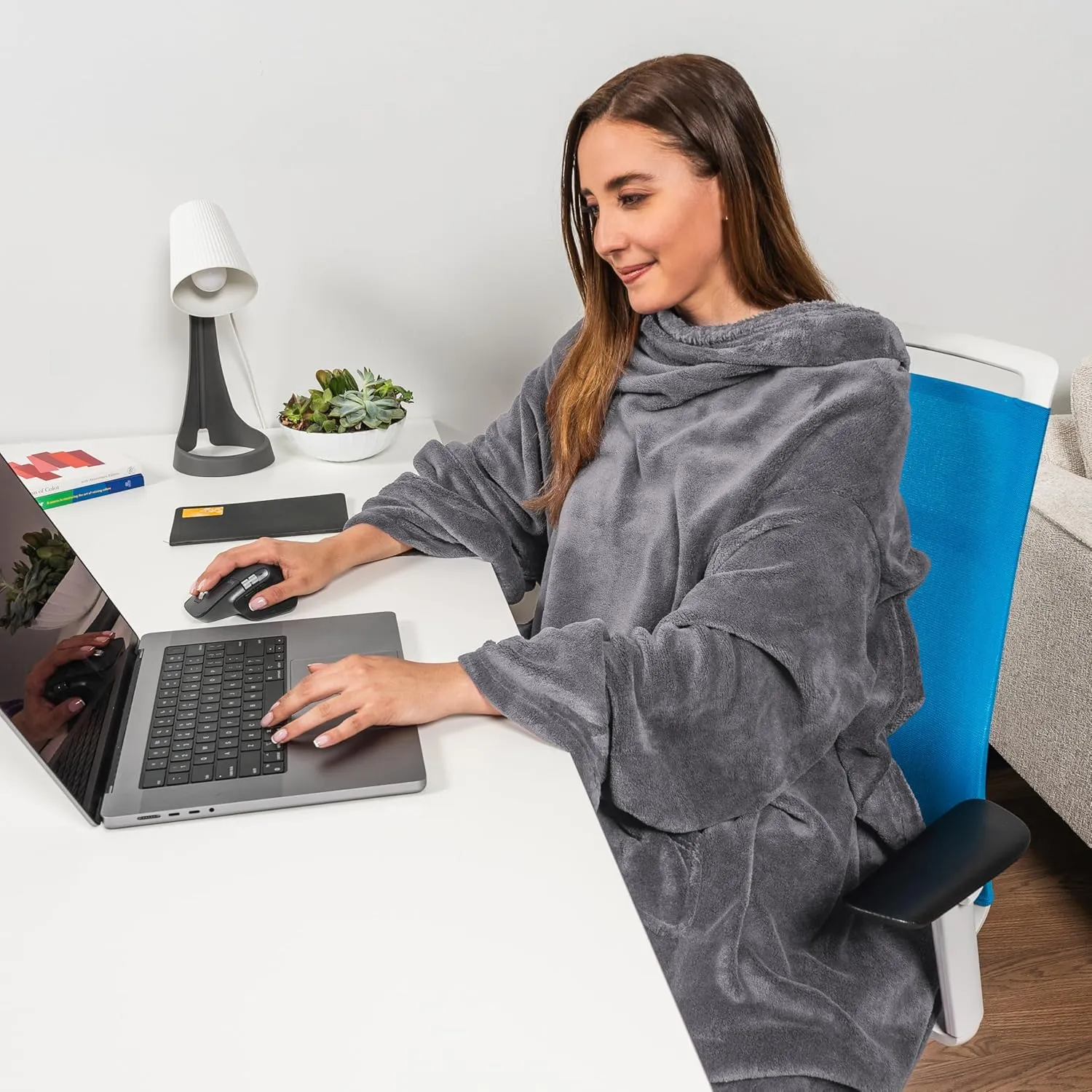PAVILIA Wearable Blanket with Sleeves for Adult Women Men, Cozy Fleece Warm Wrap Throw with Arms, Gifts for Christmas, Wife