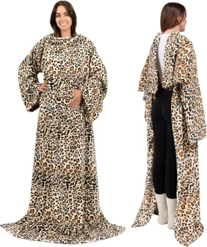 PAVILIA Wearable Blanket with Sleeves for Adult Women Men, Cozy Fleece Warm Wrap Throw with Arms, Gifts for Christmas, Wife