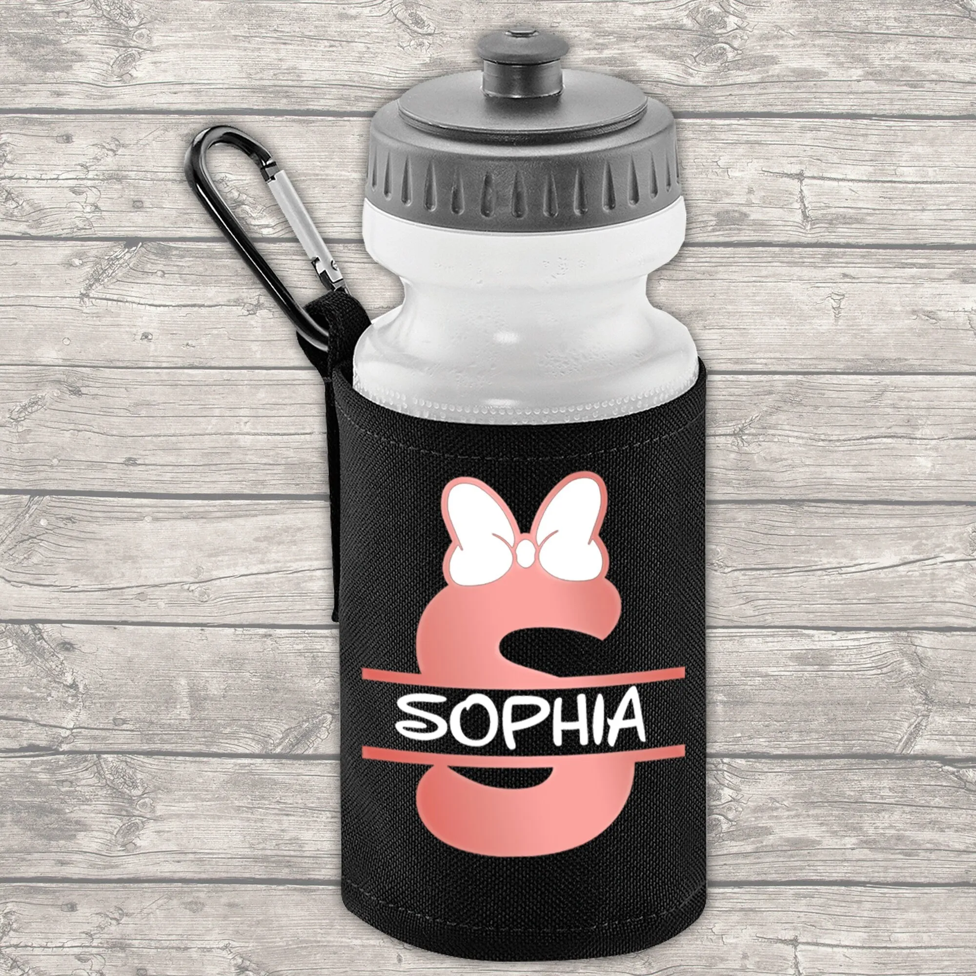 Personalised Backpack Kids 18 12 or 9 Litre Boys Girls Initial Name Lunch Bag Water Bottle Pencil Case School PE Bag Back To School Black