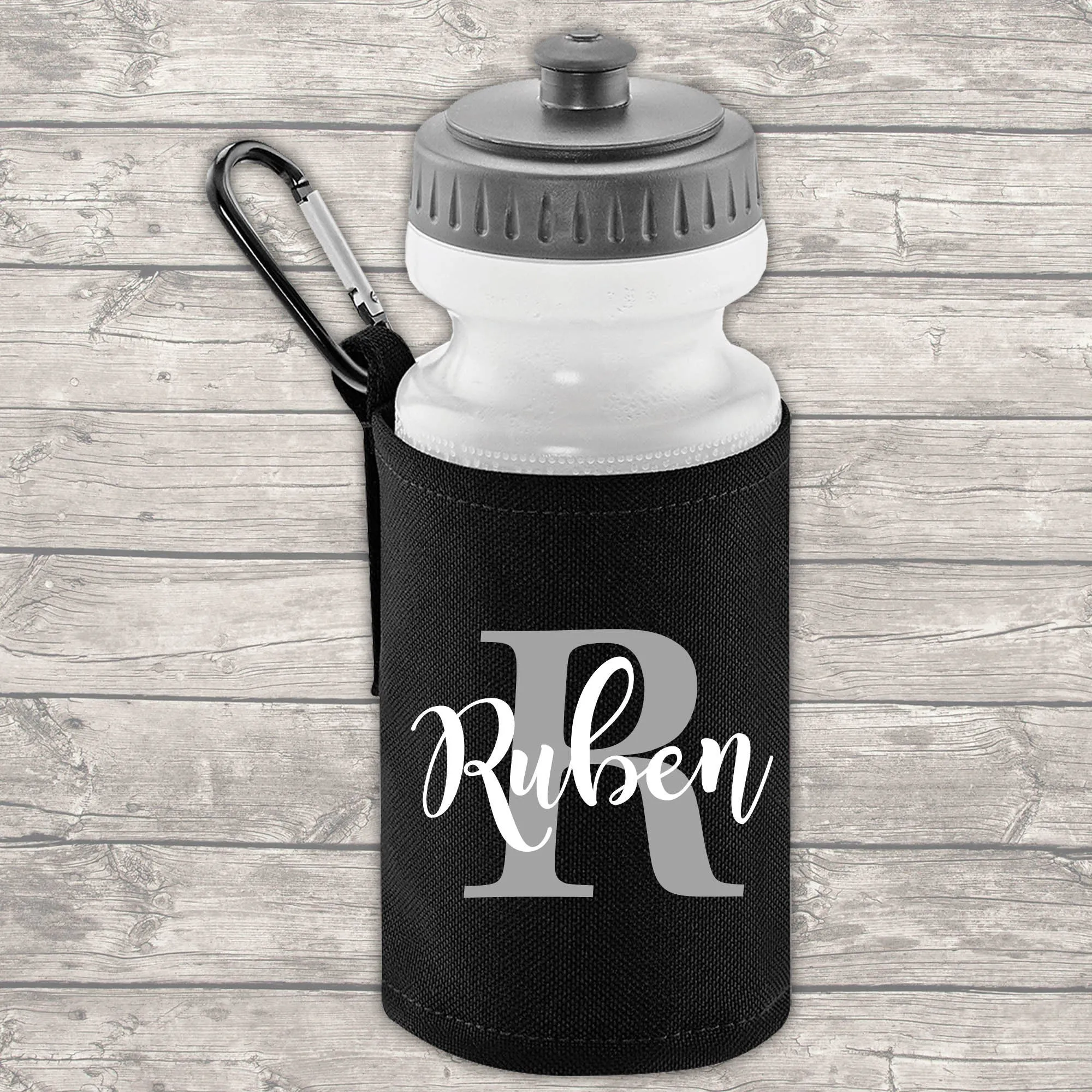 Personalised Backpack Kids 18 12 or 9 Litre Boys Girls Initial Name Lunch Bag Water Bottle Pencil Case School PE Bag Back To School Black