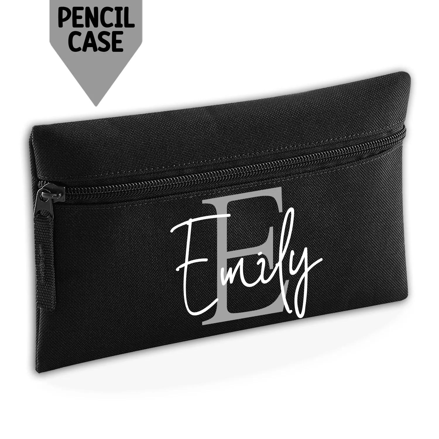Personalised Backpack Kids 18 12 or 9 Litre Initial and Name Lunch Bag Water Bottle Pencil Case School PE Bag Back To School Black