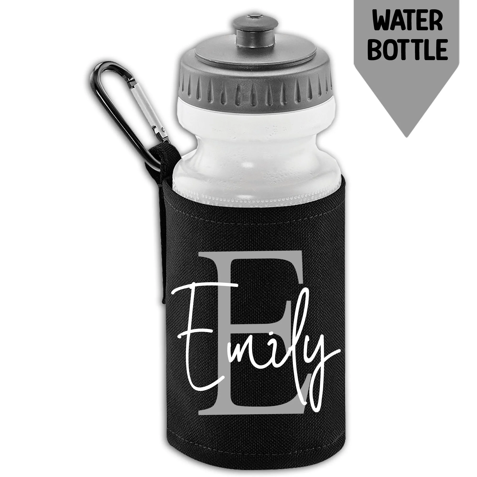 Personalised Backpack Kids 18 12 or 9 Litre Initial and Name Lunch Bag Water Bottle Pencil Case School PE Bag Back To School Black