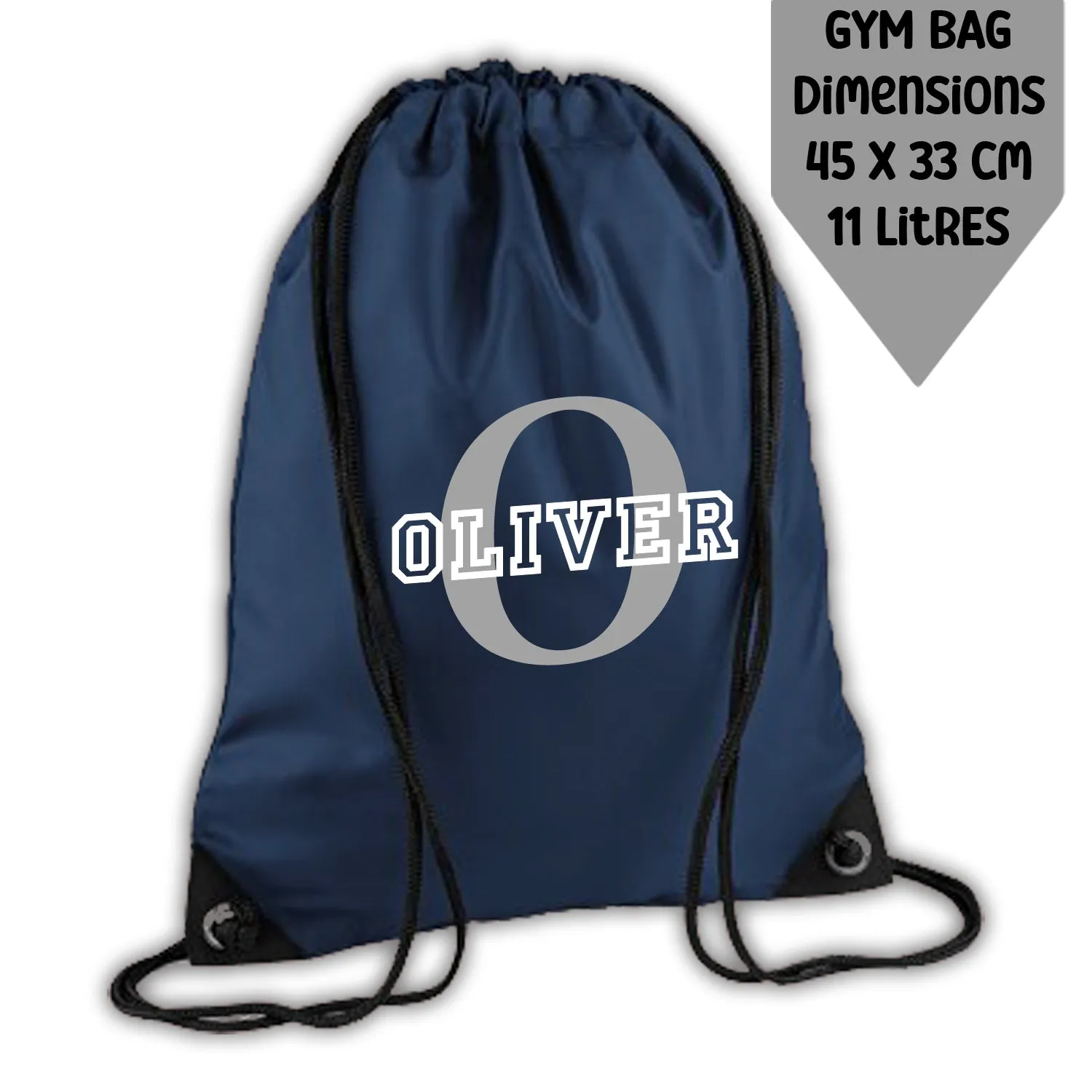 Personalised Backpack Kids 18 12 or 9 Litre Initial and Name Lunch Bag Water Bottle Pencil Case School PE Bag Back To School Navy