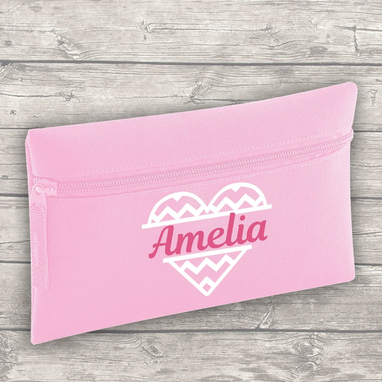 Personalised Heart Backpack Kids 18 12 or 9 Litre Boys Girls Name Lunch Bag Water Bottle Pencil Case School PE Bag Back To School Pink