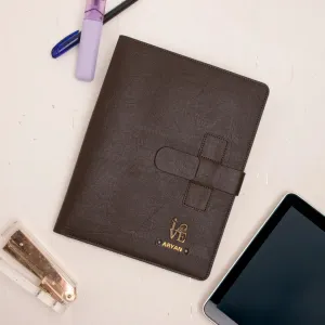 PERSONALISED TABLET ORGANISER - BROWN