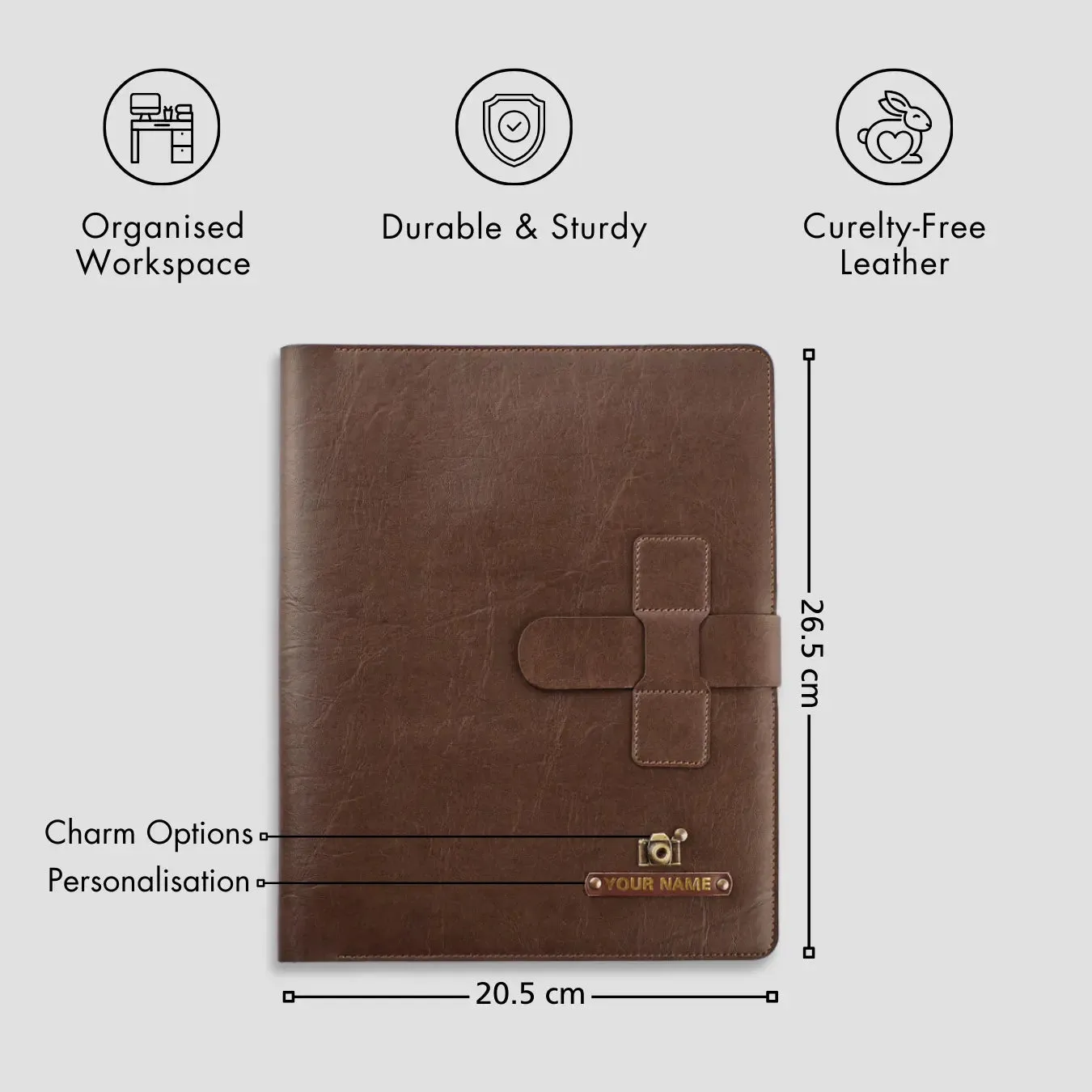 PERSONALISED TABLET ORGANISER - BROWN