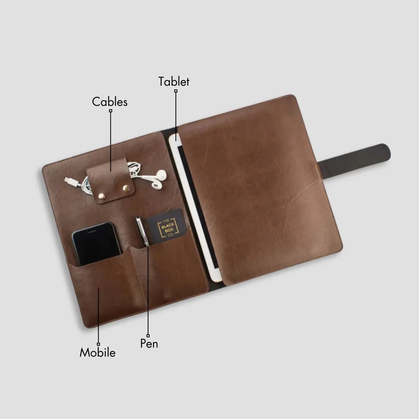 PERSONALISED TABLET ORGANISER - BROWN
