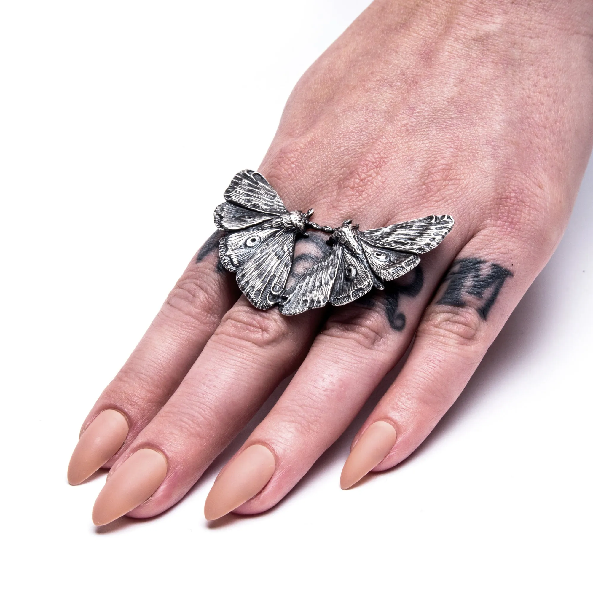 Planchette Moth Twins Ring