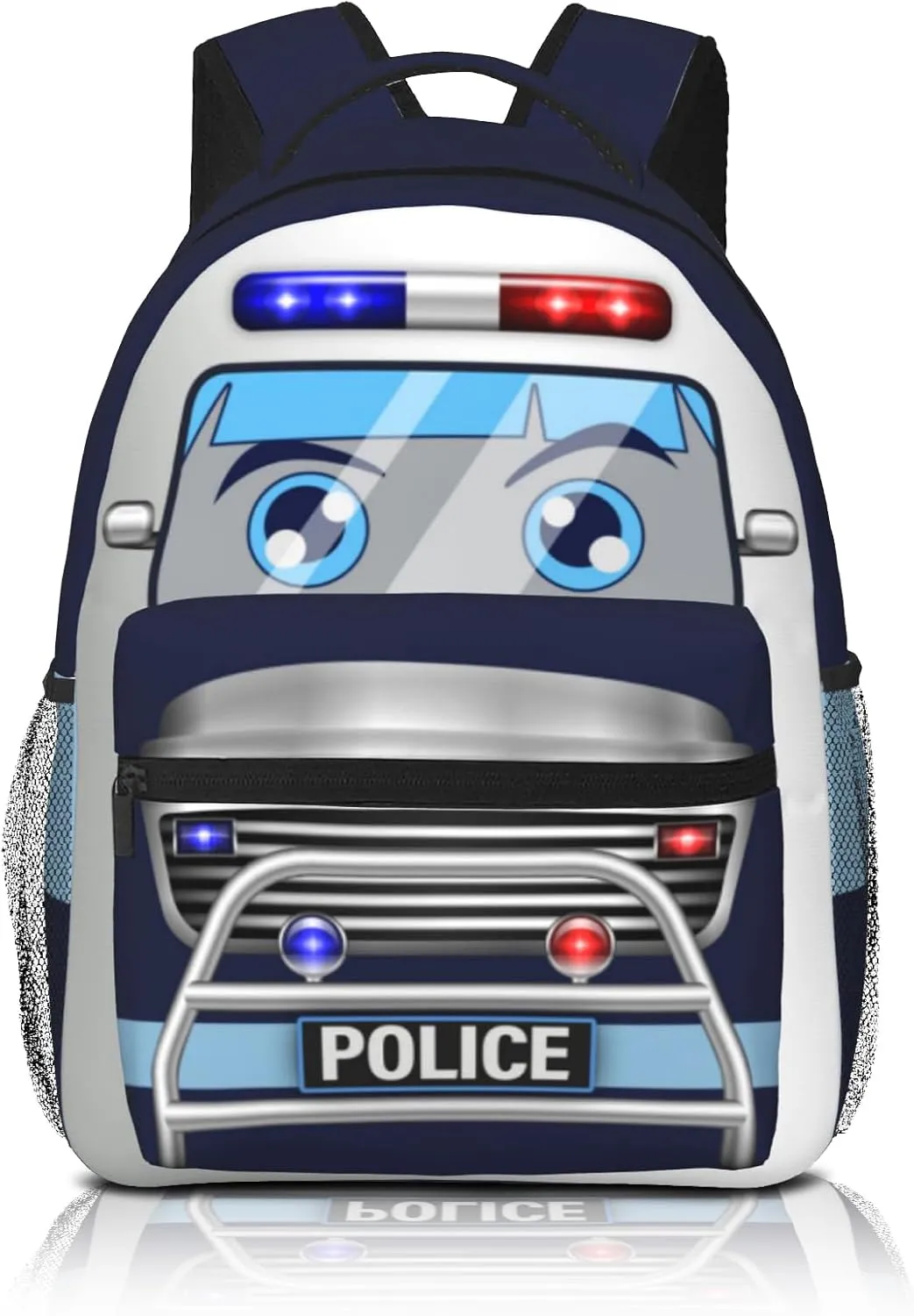 Police Car Preschool Backpack For Boys Kids 3d Cartoon Kids School Bookbag Cute Fun,Comfortable, Water-Resistant And Durable Police Backpack