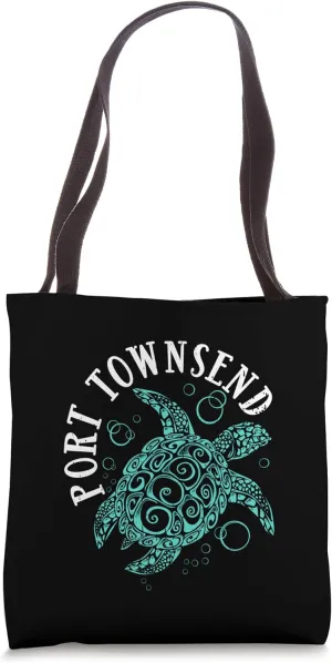 Port Townsend Washington State Olympic Peninsula Sea Turtle Tote Bag