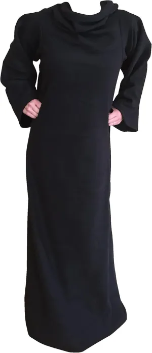 Premium - Deluxe, Super Warm Wearable Reading Blanket with Pockets and Sleeves for Adults (Black)