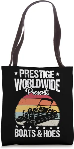 PRESTIGE WORLDWIDE Presents BOATS & HOES Nautical Retro Tote Bag