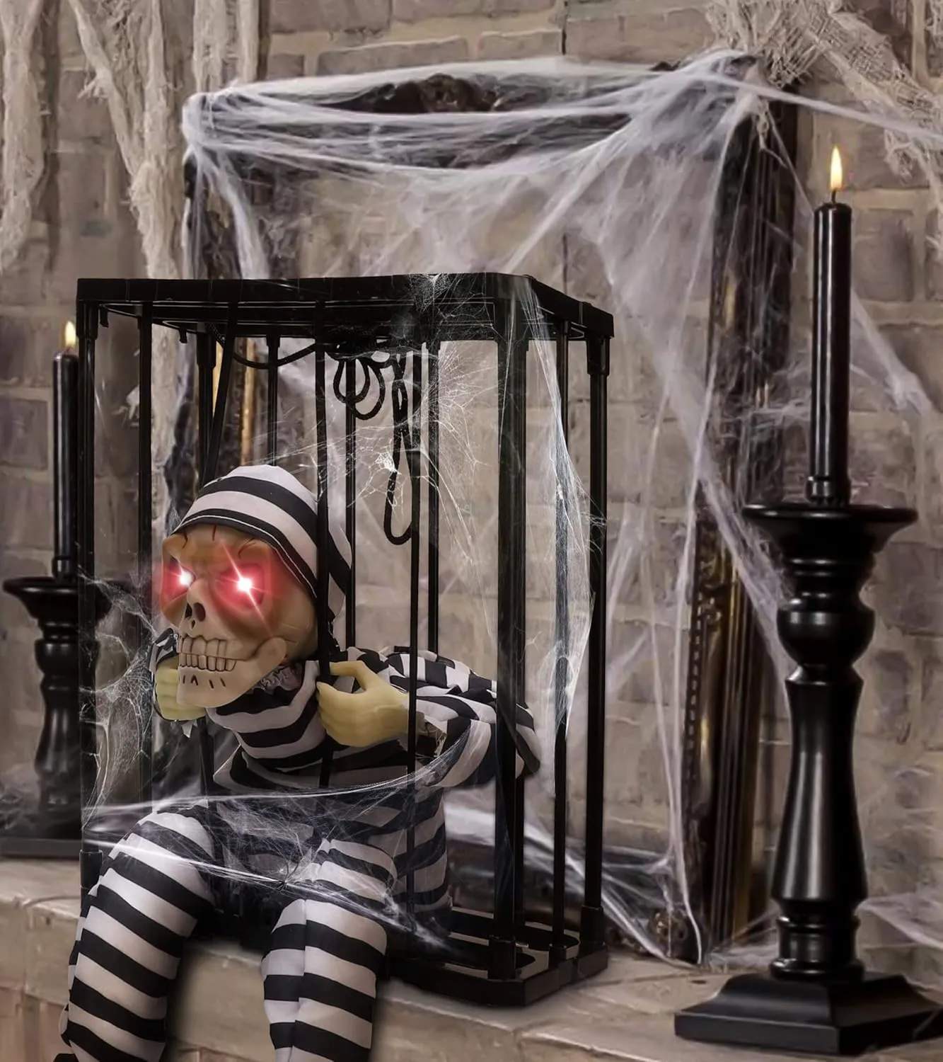 Prisoner Skully Motion Sensor Hanging Ghost Halloween