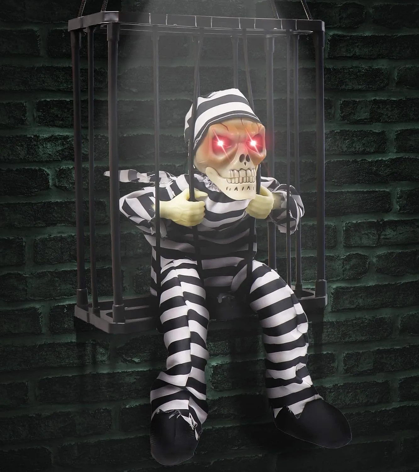 Prisoner Skully Motion Sensor Hanging Ghost Halloween