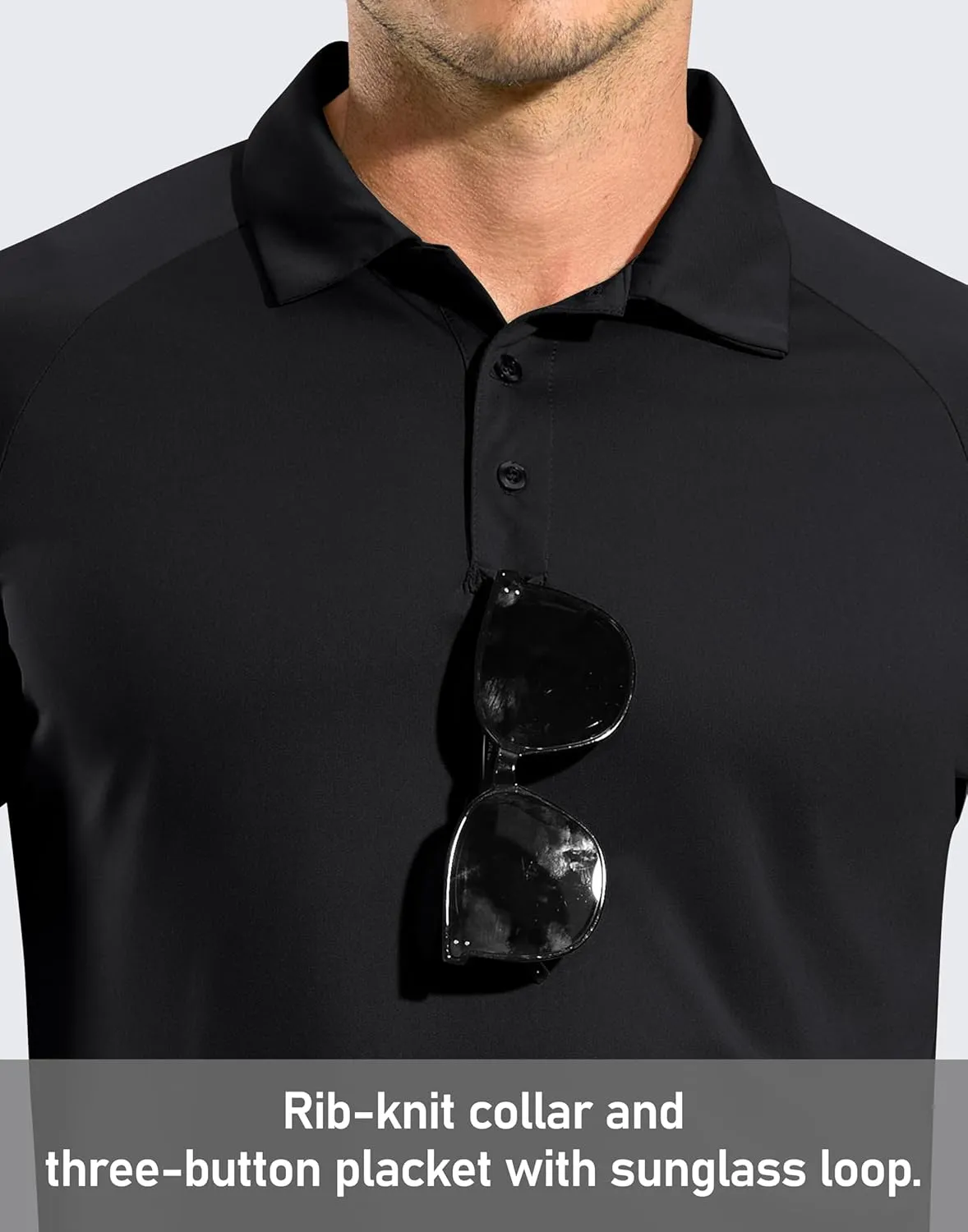 Pudolla Men's Long Sleeve Golf Polo Shirt UPF 50  Lightweight Sun Protection Cool Shirts for Men Work Fishing Hiking