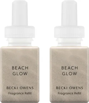 Pura & Becki Owens Home Scent Refill - Smart Home Air Diffuser - Up to 120-Hours of Premium Fragrance per Refill - Household Essential - Clean & Safe Diffuser Fragrance - 2 Pack, Beach Glow