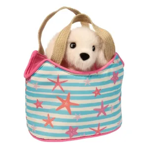Purse Yellow Lab Starfish Stripe Sak Plush Stuffy Stuffed Animal
