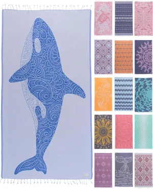 Quick Dry Beach Towels Oversized (69 x 37 inch) - Sand Resistant, Cloud, Turkish Big Beach Towel for Adults - Swim Towels Quick Dry for Swimmers – Folds Compact & Lightweight for Pool, Travel, Cruise